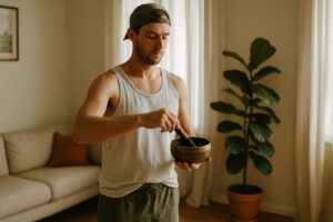 Sound cleansing with a singing bowl at home