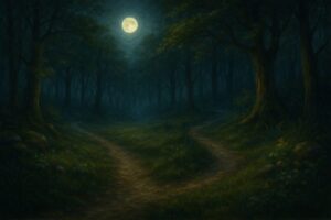 Lanterns arranged in a circle, symbolizing coven community.